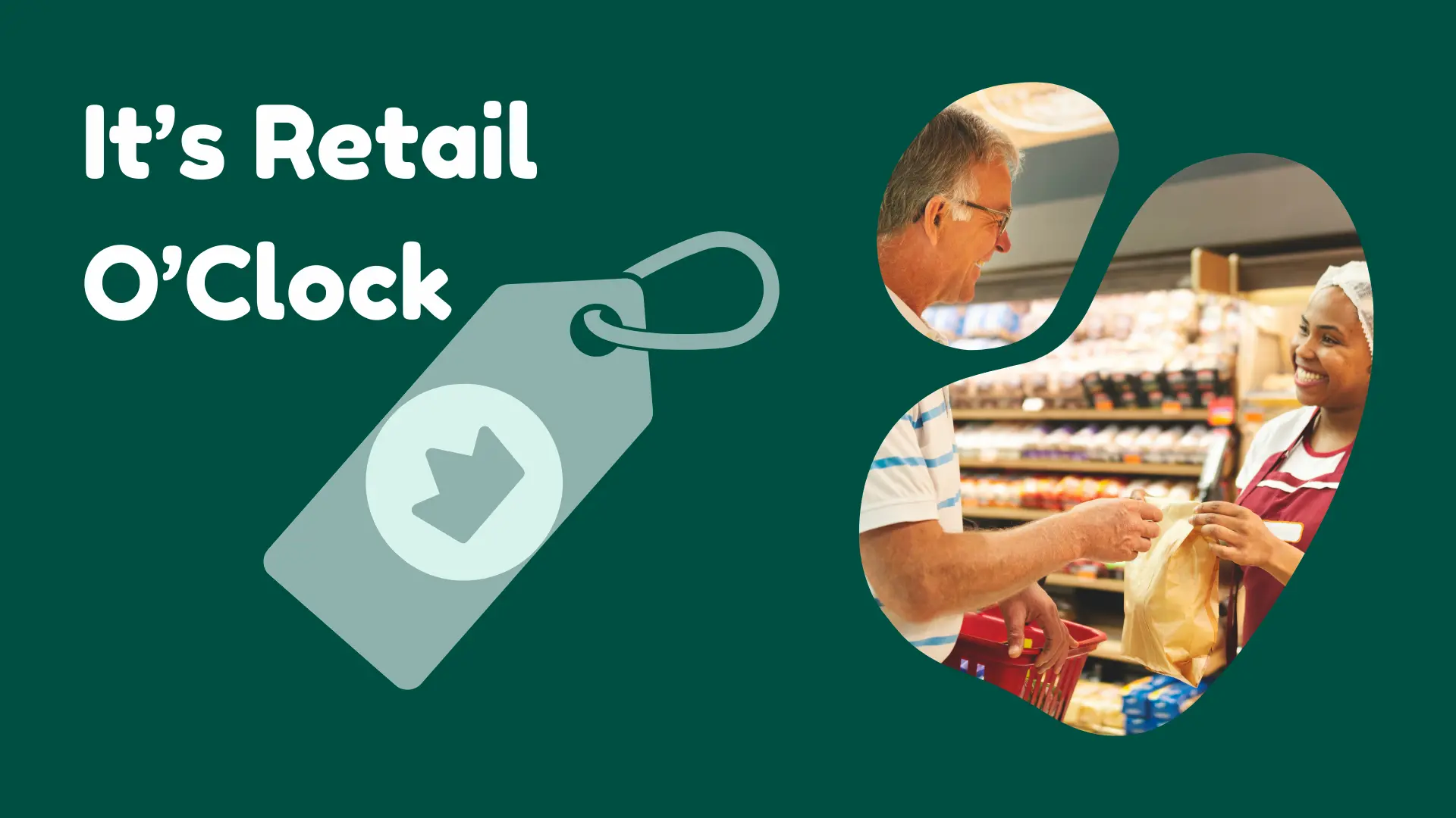 Copertina della news lettere retail oclock di marco rotella raffigura un uomo che acuista freschi al banco con una commessa